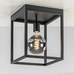 Straluma Plafondlamp zwart open frame> Woonkamerlampen|Slaapkamerlampen