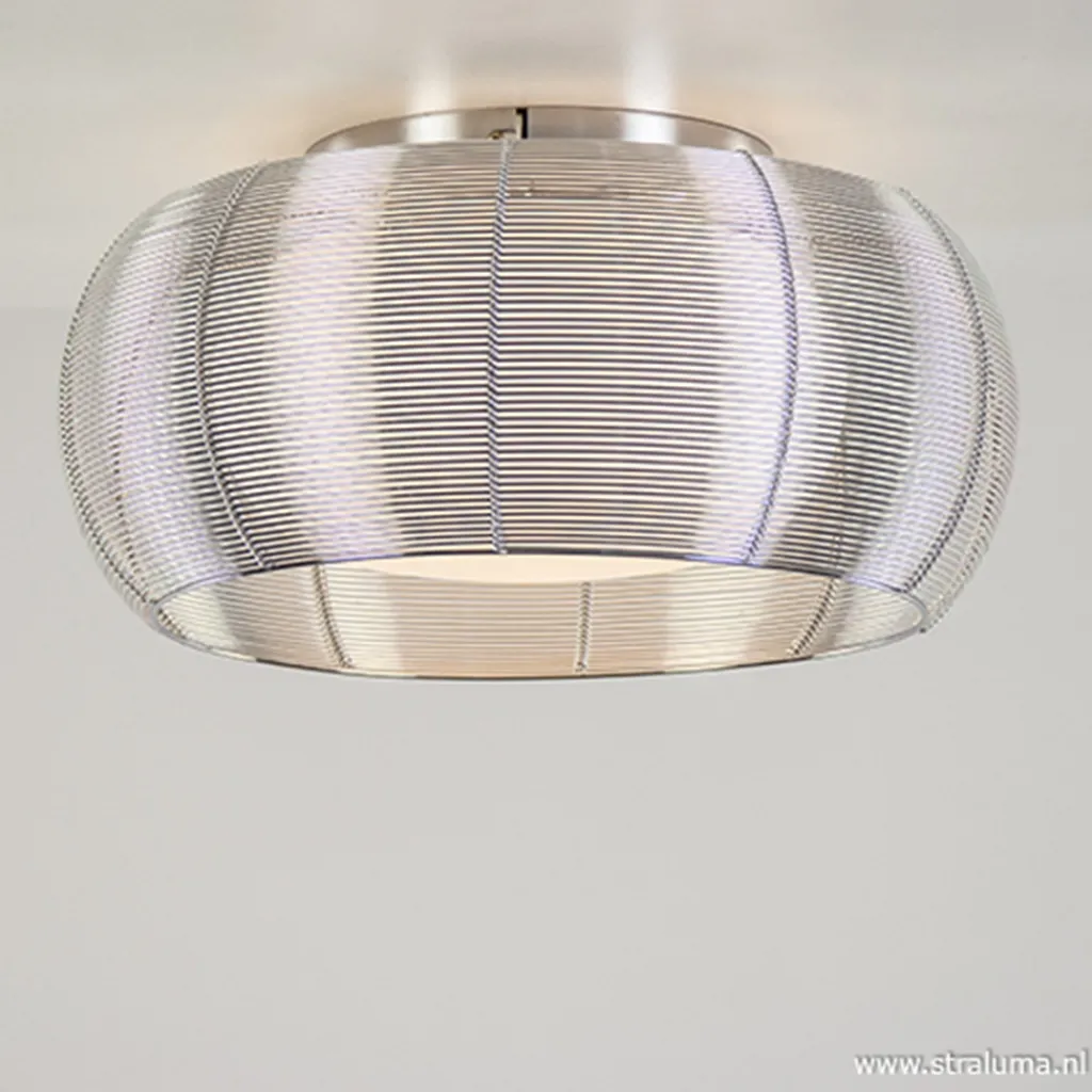 Straluma Plafondlamp-plafonnière glas en chroom> Draadlampen|Woonkamerlampen