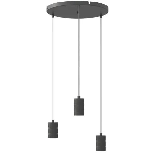 Straluma Plafondplaat 3-l rond 40cm zwart excl.lb> Hanglampen|Calex