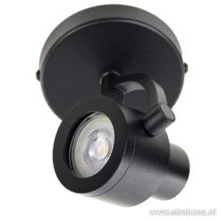 Straluma Plafondspot Alto 1l zwart gu10></noscript> Plafondlampen|Opbouwspots