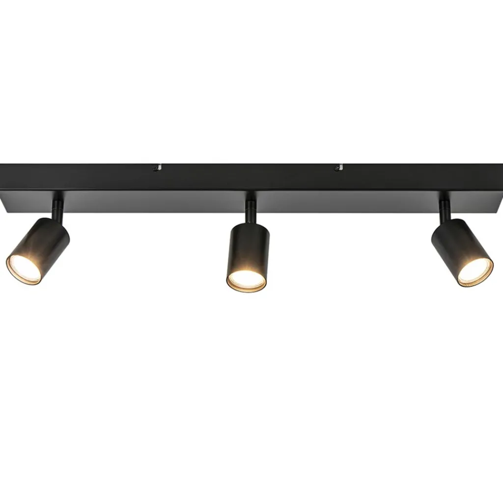 Straluma Plafondspot Bounce 3L balk zwart> Plafondlampen|Opbouwspots