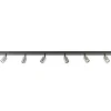 Straluma Plafondspot Bounce 6L balk zwart/rvs> Opbouwspots|Keukenverlichting