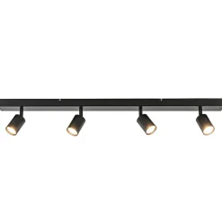 Straluma Plafondspot Bounce 4L balk zwart> Plafondlampen|Opbouwspots