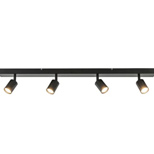 Straluma Plafondspot Bounce 4L balk zwart> Plafondlampen|Opbouwspots