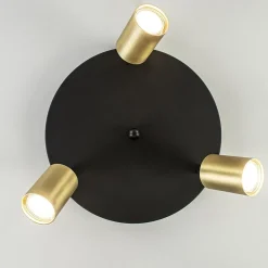 Straluma Plafondspot Bounce 3L rond zwart/goud><noscript><img width=