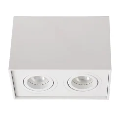 Straluma Plafondspot dubbel box wit gu10> Opbouwspots|Keukenverlichting