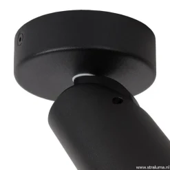 Straluma Plafondspot enkel zwart incusief GU10 dim to warm></noscript> Plafondlampen|Opbouwspots