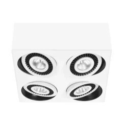 Straluma Plafondspot Eye 4L wit/zwart 3000k> Plafondlampen|Opbouwspots