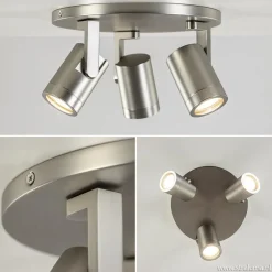 Straluma Plafondspot Halo 3L rond rvs><noscript><img width=