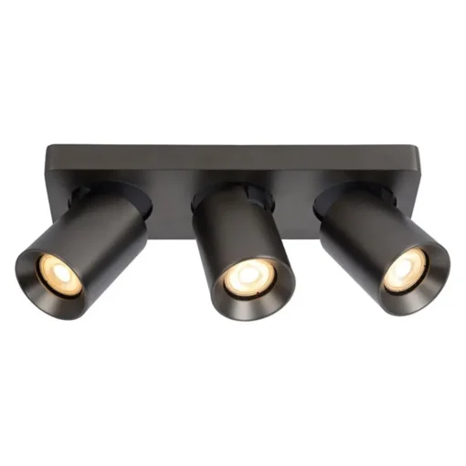 Straluma Plafondspot 3-lichts balk gunmetal gu10> Plafondlampen|Opbouwspots