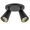 Straluma Plafondspot Petunia 2L rond zwart/goud> Opbouwspots|Halverlichting