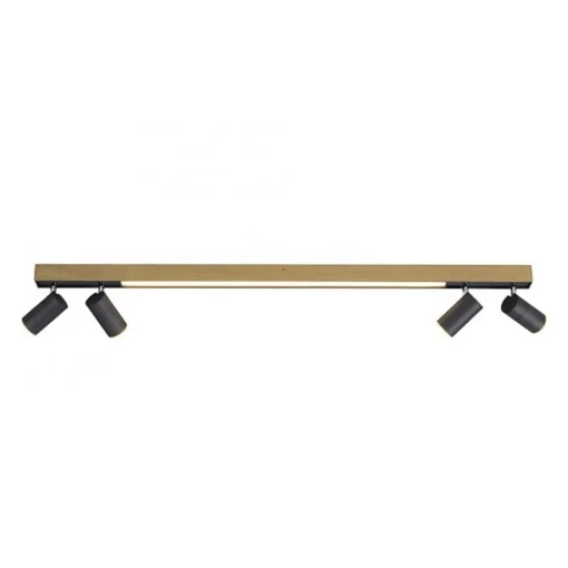 Straluma Plafondspot Pure Lines antraciet/hout cct> Plafondlampen|Opbouwspots