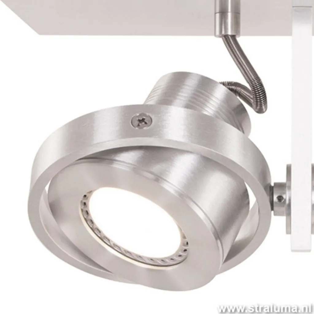 Straluma Plafondspot Quatro 2L alu led incl.gu10> Plafondlampen|Wandlampen