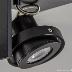 Straluma Plafondspot Quatro 1L zwart incl.gu10><noscript><img width=