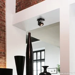 Straluma Plafondspot Quatro 1L zwart incl.gu10><noscript><img width=