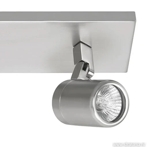 Straluma Plafondspot Rain 2L balk nikkel IP44> Wandlampen|Opbouwspots
