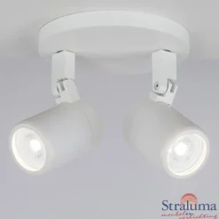 Straluma Plafondspot Rain 2L rond wit gu10 IP44></noscript> Plafondlampen|Opbouwspots