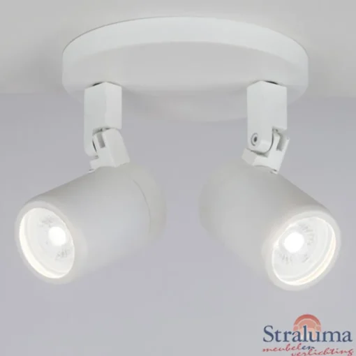 Straluma Plafondspot Rain 2L rond wit gu10 IP44> Plafondlampen|Opbouwspots
