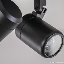 Straluma Plafondspot Rain 2L rond zwart IP44></noscript> Wandlampen|Opbouwspots
