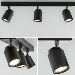 Straluma Plafondspot Razza 3L balk zwart gu10></noscript> Opbouwspots|Keukenverlichting