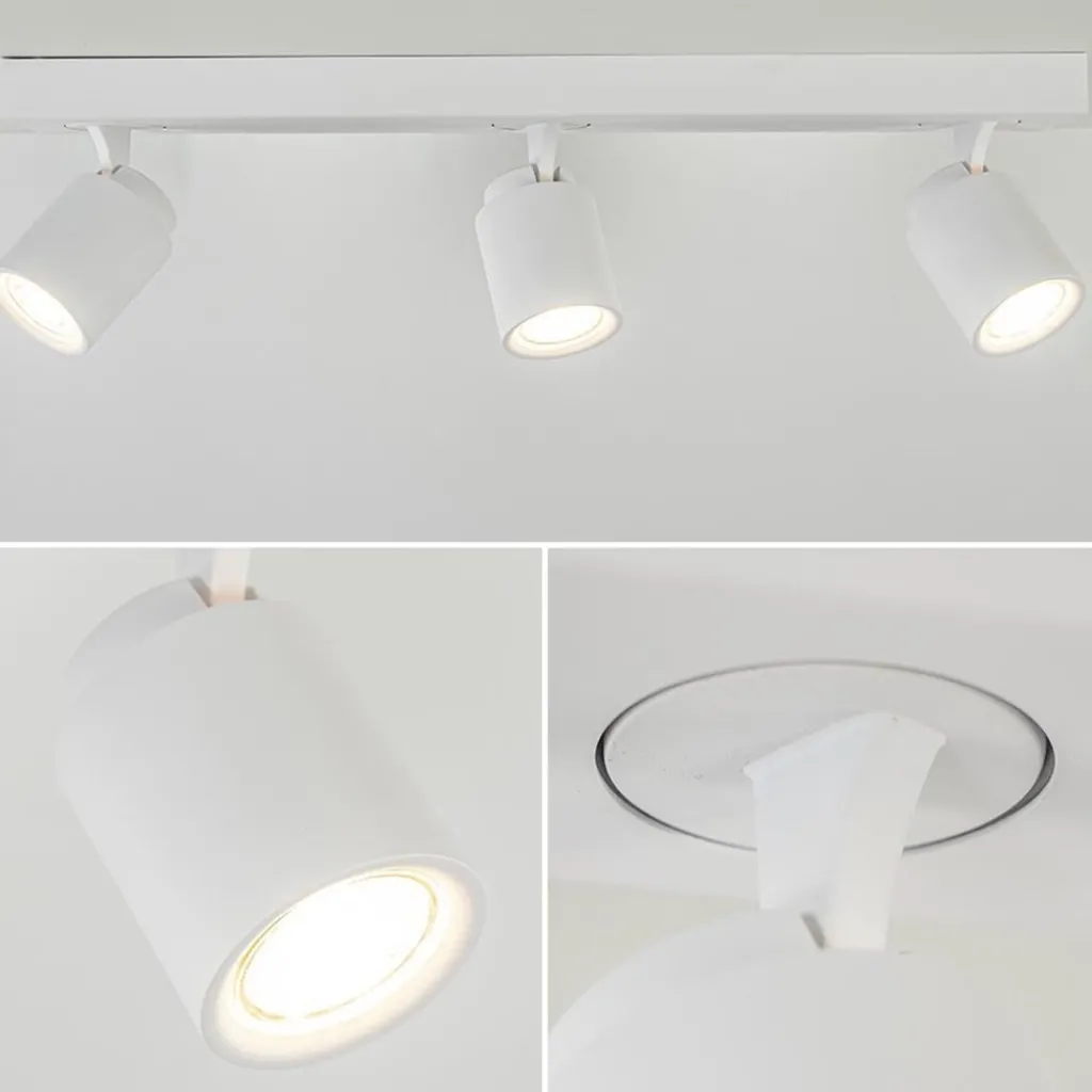 Straluma Plafondspot Razza 3L balk wit> Plafondlampen|Opbouwspots