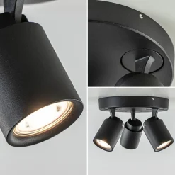 Straluma Plafondspot Razza 3l rond zwart gu10><noscript><img width=