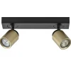 Straluma Plafondspot Razza 2L zwart/goud> Plafondlampen|Opbouwspots