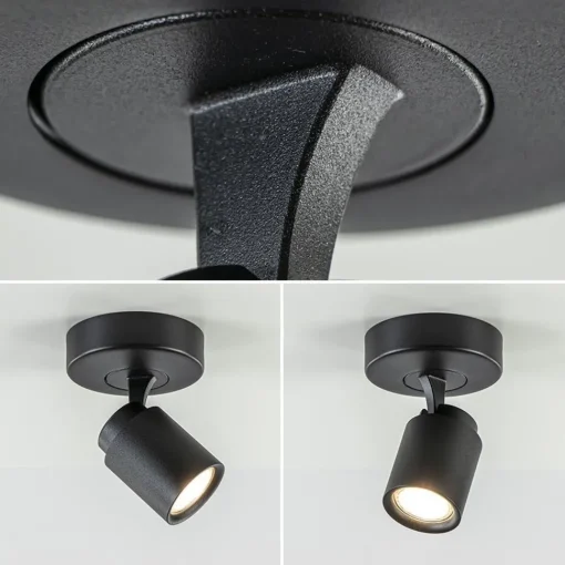 Straluma Plafondspot Razza 1L zwart gu10> Wandlampen|Opbouwspots