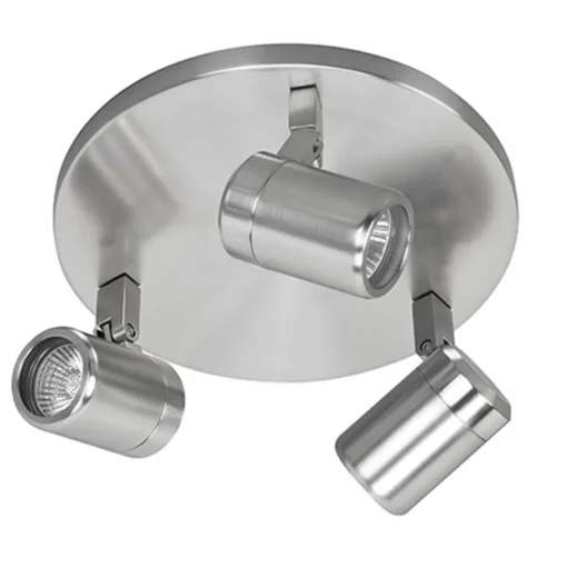 Straluma Plafondspot rond Rain 3-l nikkel IP44> Opbouwspots|Keukenverlichting