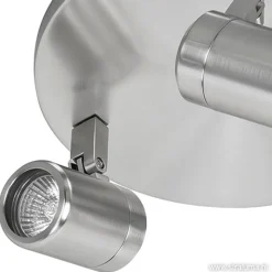 Straluma Plafondspot rond Rain 3-l nikkel IP44> Opbouwspots|Keukenverlichting