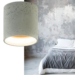 Straluma Plafondspot Shy cilinder beton></noscript> Plafondlampen|Opbouwspots