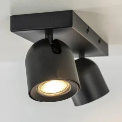 Straluma Plafondspot Solare 2l balk zwart></noscript> Plafondlampen|Opbouwspots