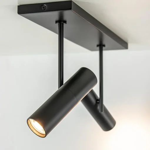 Straluma Plafondspot Trend 2L balk zwart gu10mini> Plafondlampen|Opbouwspots