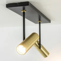 Straluma Plafondspot Trend 2L zwart/goud mini gu10></noscript> Opbouwspots|Woonkamerlampen