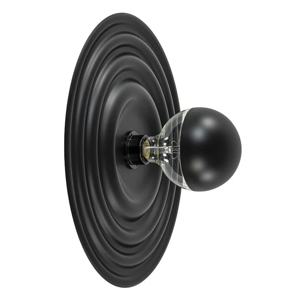 Straluma Plafond/wandlamp Saturn 42cm zwart> Plafondlampen|Wandlampen