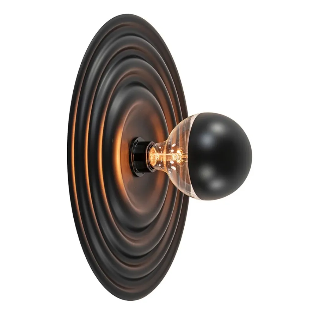 Straluma Plafond/wandlamp Saturn 42cm zwart> Plafondlampen|Wandlampen