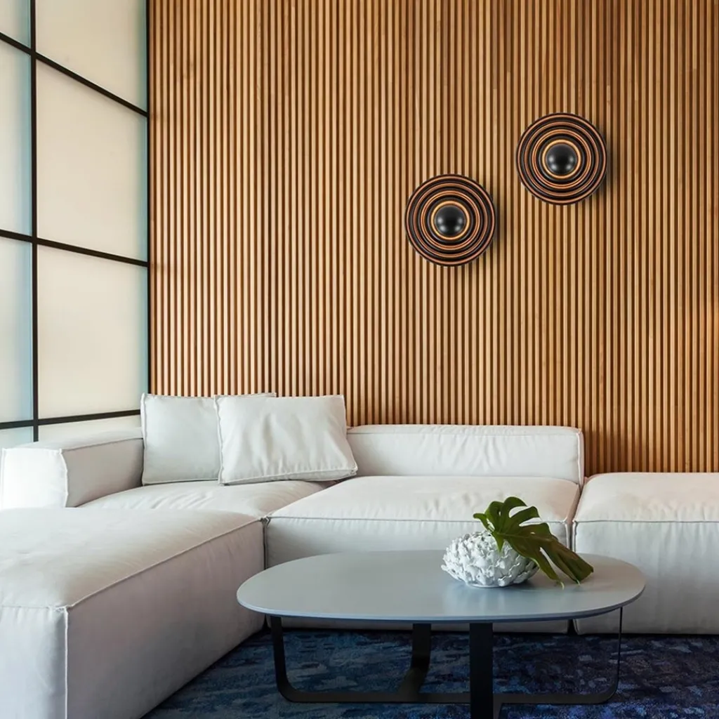 Straluma Plafond/wandlamp Saturn 42cm zwart> Plafondlampen|Wandlampen