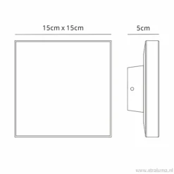 Straluma Plafond/wandlamp square antraciet></noscript> Wandlampen|Buitenlampen