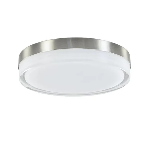 Straluma **Plafonniere nikkel opaal IP44 3-step d> Plafondlampen|Plafonnières