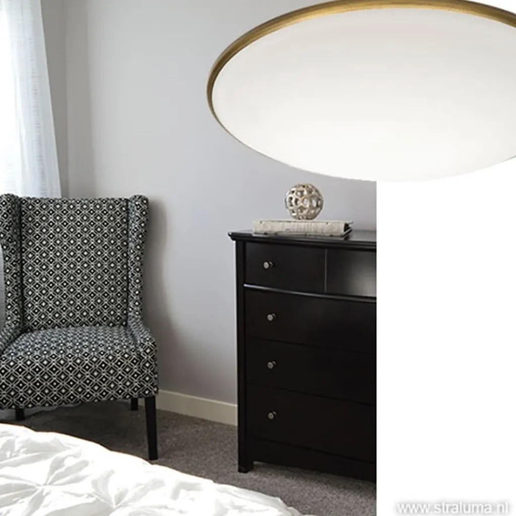 Straluma Plafonnière Art rond brons 35 cm> Plafonnières|Woonkamerlampen