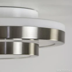 Straluma Plafonnière Master 335 nikkel IP44></noscript> Plafonnières|Woonkamerlampen