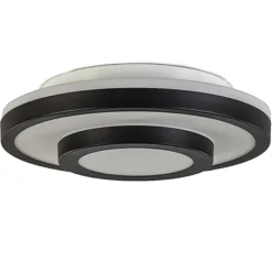 Straluma Plafonnière Master 435 zwart/glas IP44> Plafonnières|Slaapkamerlampen