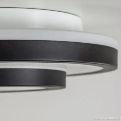 Straluma Plafonnière Master 435 zwart/glas IP44></noscript> Plafonnières|Slaapkamerlampen