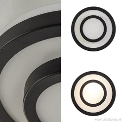 Straluma Plafonnière Master zwart+opaal glas IP44></noscript> Plafonnières|Keukenverlichting