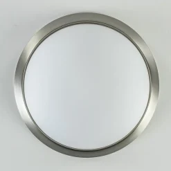 Straluma Plafonnière modern met staal en glas></noscript> Plafonnières|Woonkamerlampen