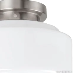 Straluma Plafonnière retro opaal glas/staal></noscript> Plafonnières|Woonkamerlampen