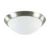 Straluma Plafonnière rvs + mat glas 30cm> Plafonnières|Woonkamerlampen