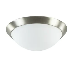 Straluma Plafonnière rvs + mat glas 30cm> Plafonnières|Woonkamerlampen