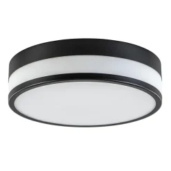 Straluma Plafonnière zwart/opaal glas 3-step dim IP44> Plafondlampen|Plafonnières