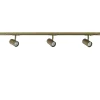 Straluma Railsysteem set 1 m met 3 GU10 spots brons> Plafondlampen|Opbouwspots